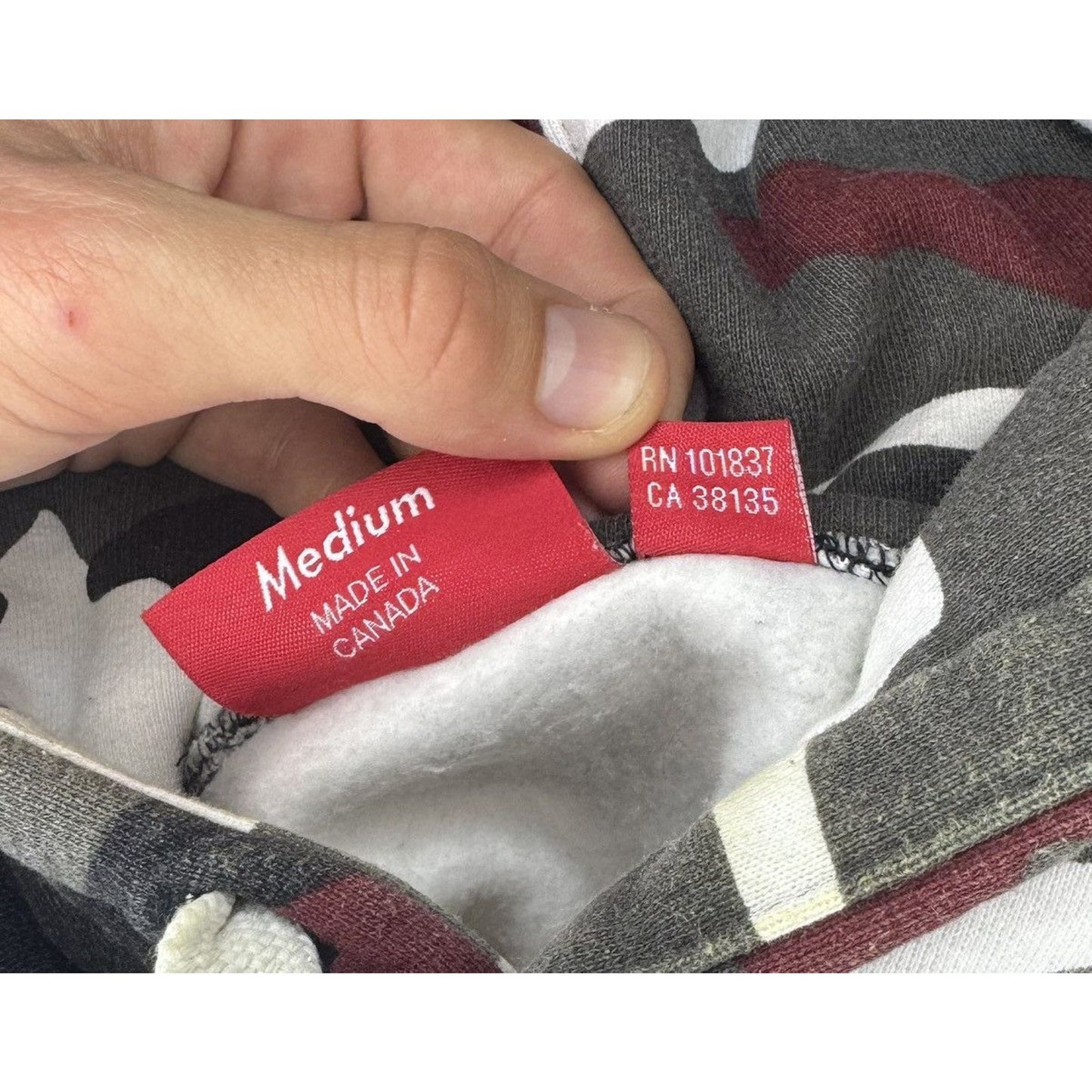 Supreme Red Camo Hoodie - M