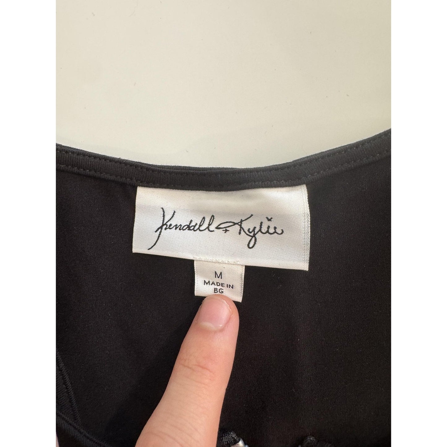 Kendall Kylie Crop Top Womens M Black Zip Front Tank