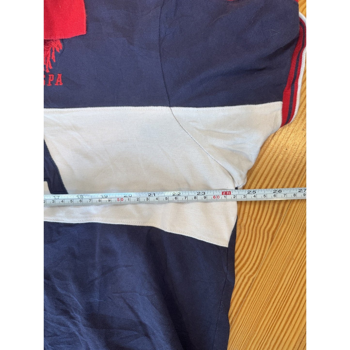 U.S. Polo Assn Blue Red White USA Polo Retro Crest XL