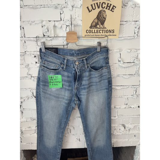 Abercrombie & Fitch Jeans Mens 28x30 Blue Kennan Straight Stretch Denim Pants