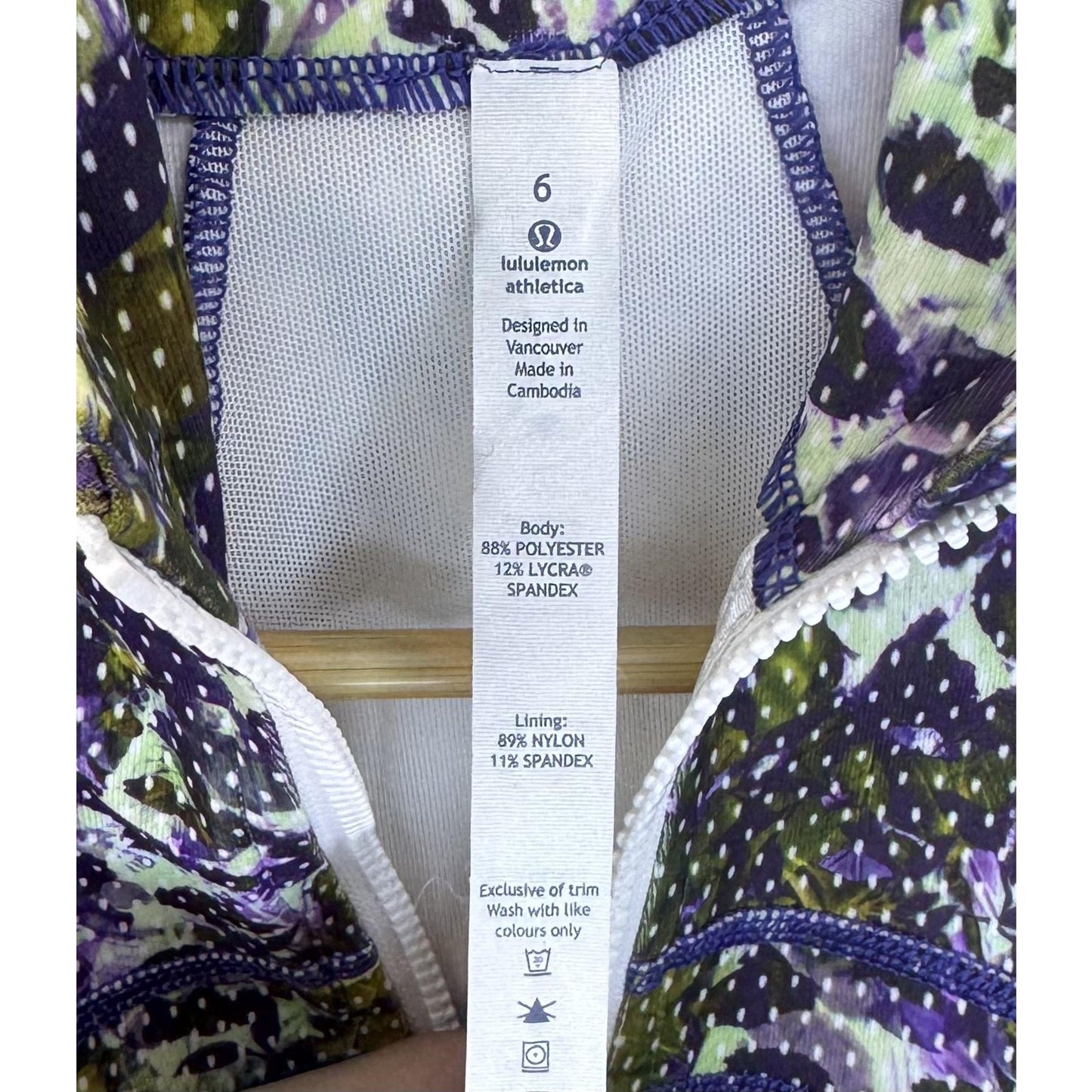 Lululemon Womens Size 6 Purple Green Full Zip