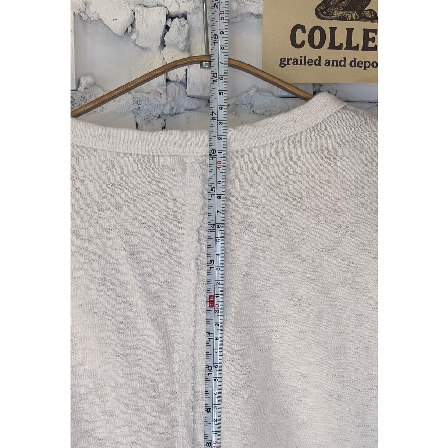 TLA Womens S White Long Sleeve Pocket Pullover