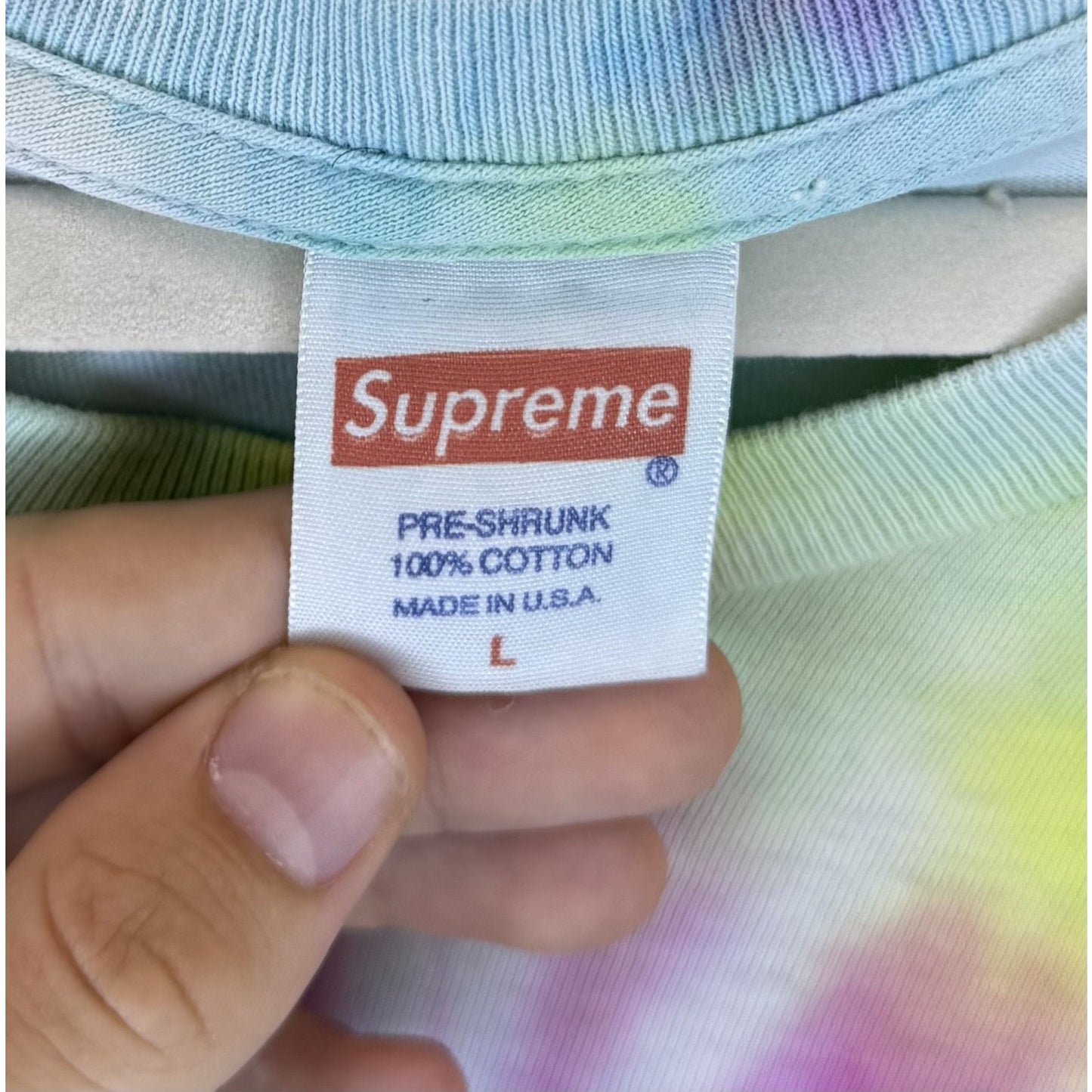 Supreme Shirt Mens Large Tie Dye Supreme Graphic Skateboarding Art USA