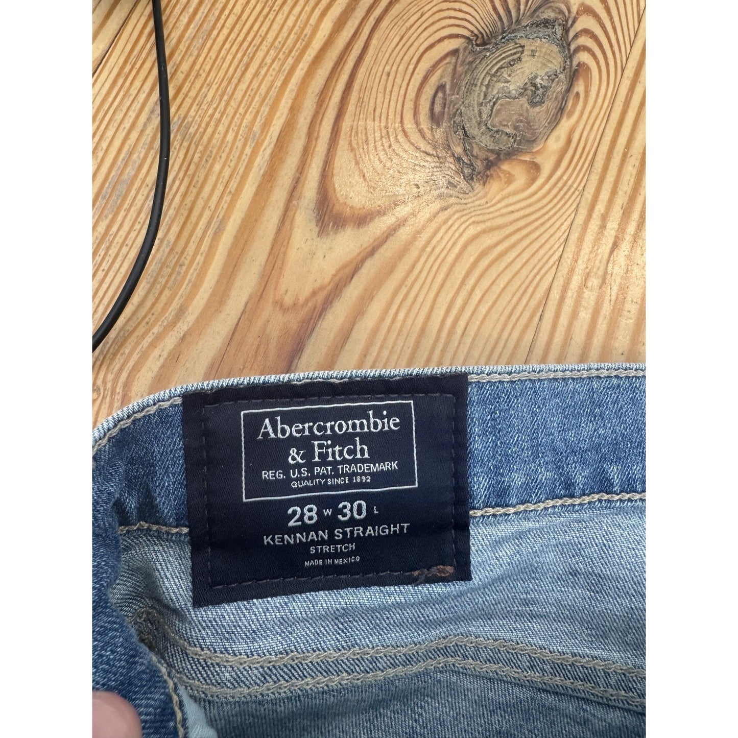Abercrombie & Fitch Jeans Mens 28x30 Blue Kennan Straight Stretch Denim Pants