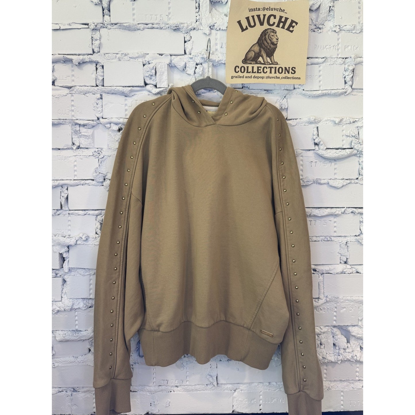 Scotch & Soda Hoodie Womens S Tan Studded Pullover