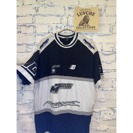 BoohooMAN Mens L Motorsport Racing Graphic Racing Tee