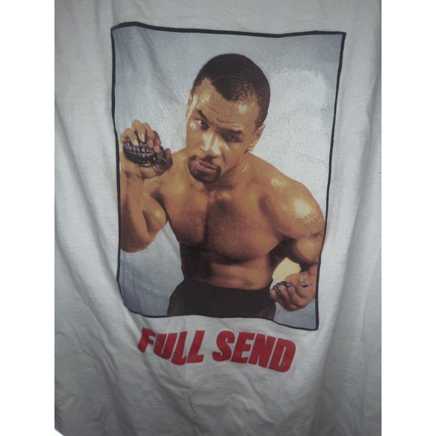 Full Send Mens M Tank Top Mike Tyson Boxing Graphic Tee