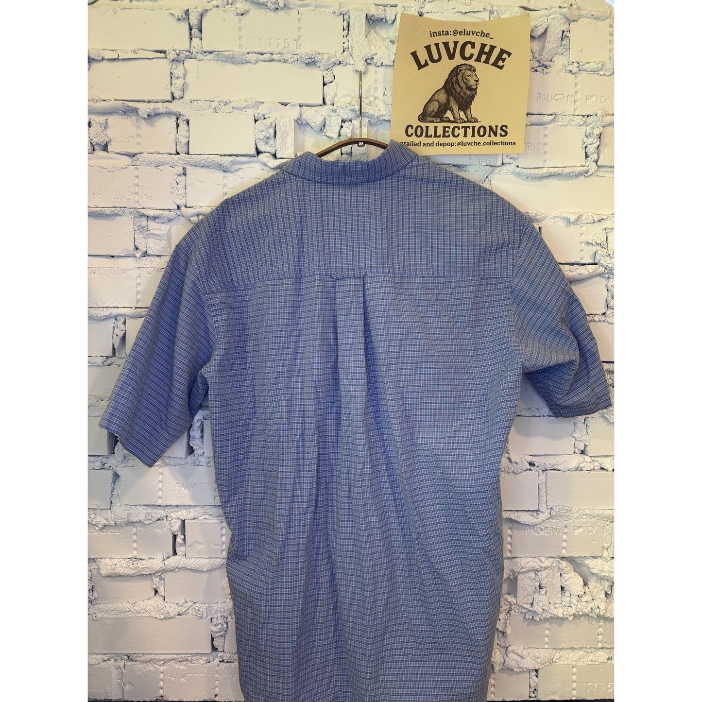 Club Room Mens M Plaid Short Sleeve Button Up Casual Summer