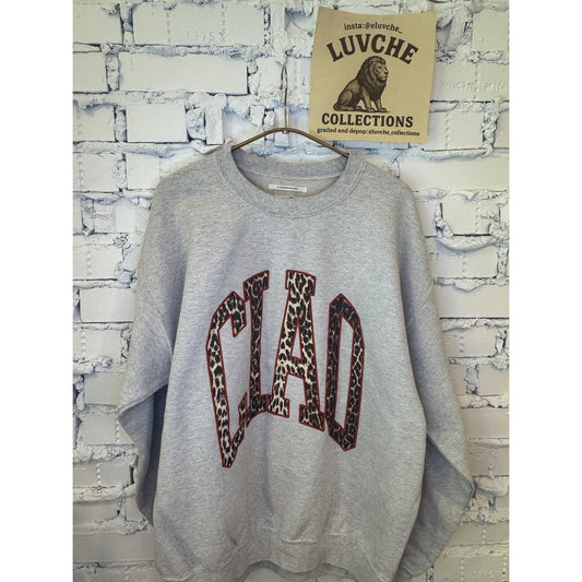 Anthropologie Womens S Ciao Leopard Print Sweatshirt