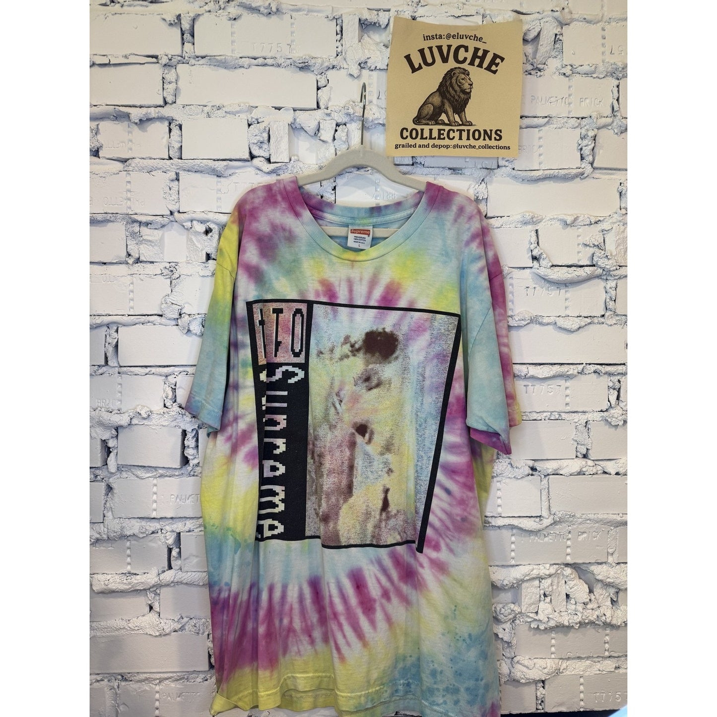 Supreme Shirt Mens Large Tie Dye Supreme Graphic Skateboarding Art USA