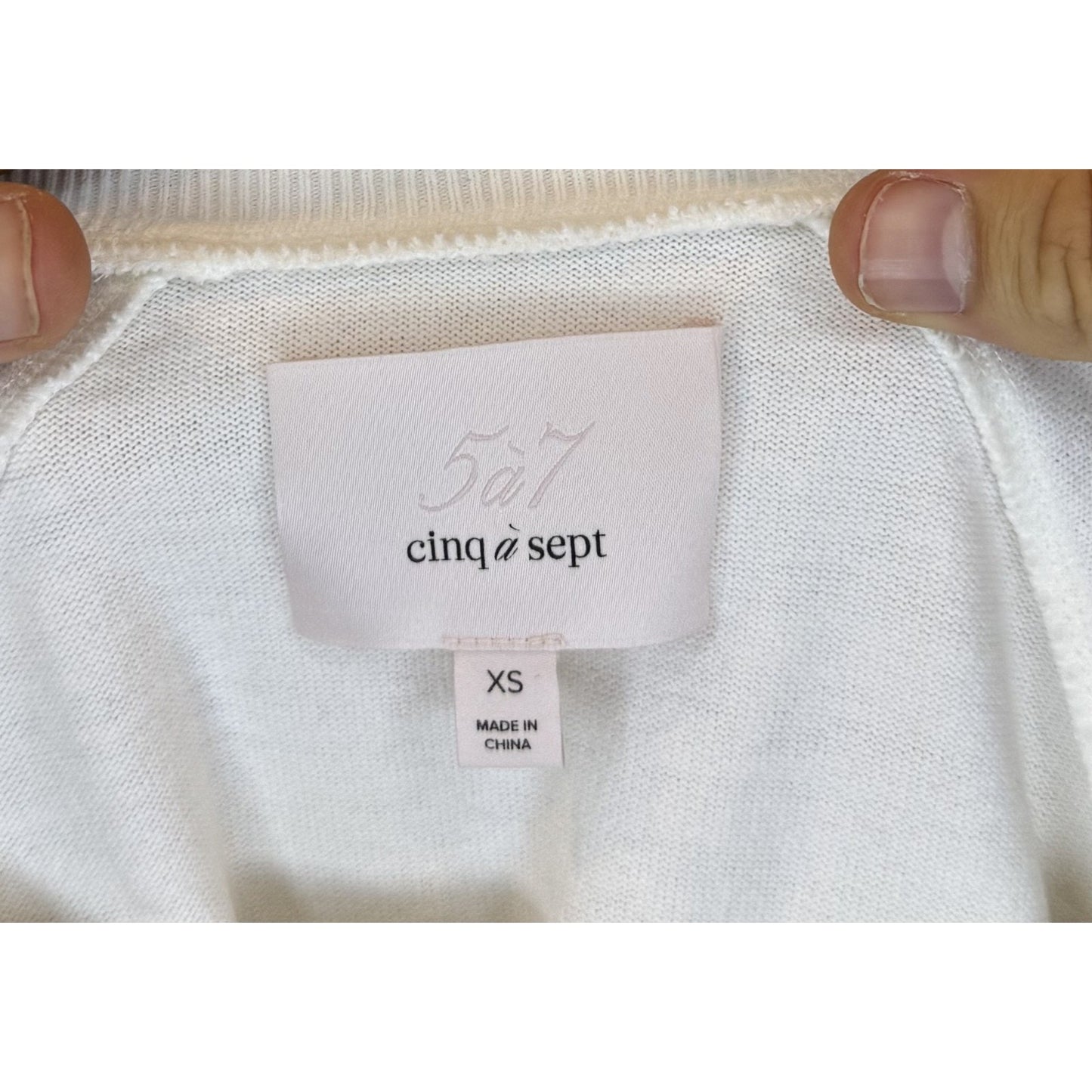 Cinq à Sept Womens XS White Ruffle Tiered Short Sleeve Top