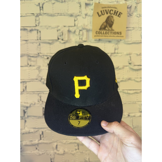 Pittsburgh Pirates Fitted Cap Mens 7 Black Yellow MLB