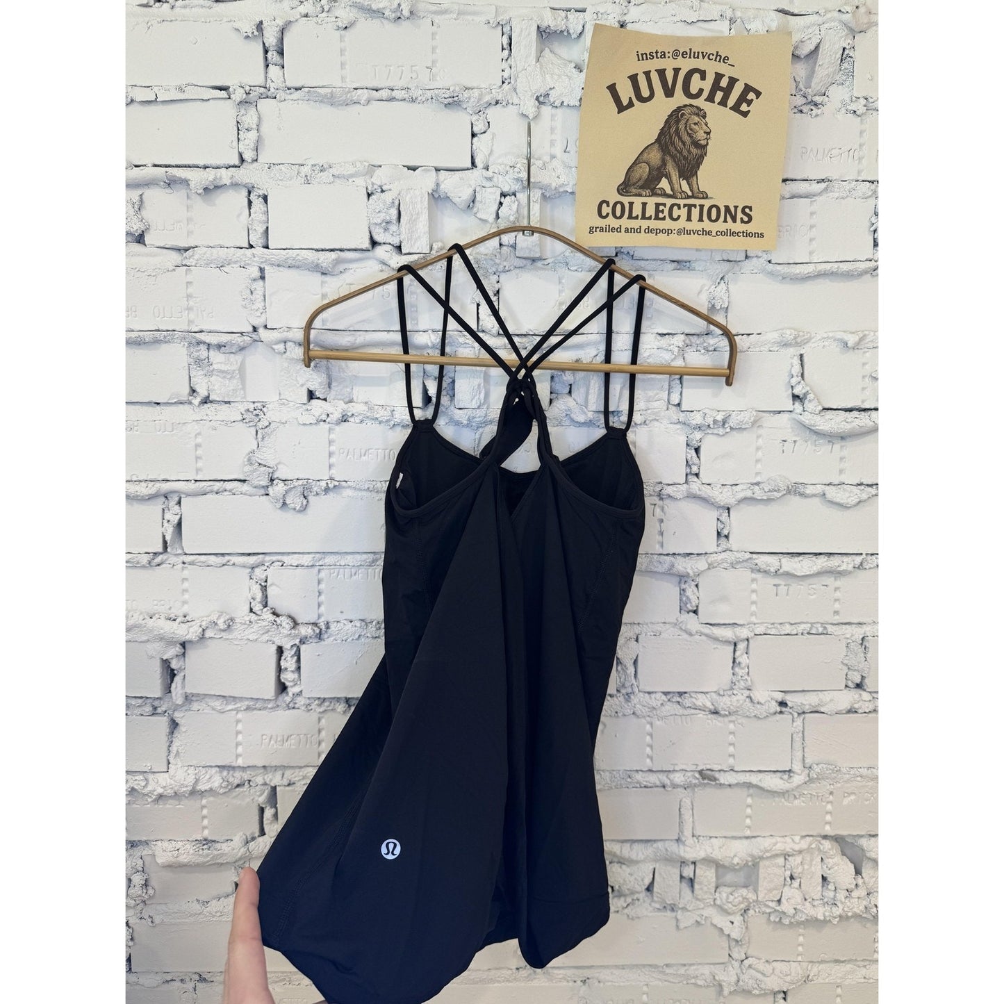 Lululemon Womens S Black Strappy Back Tank Built In Bra