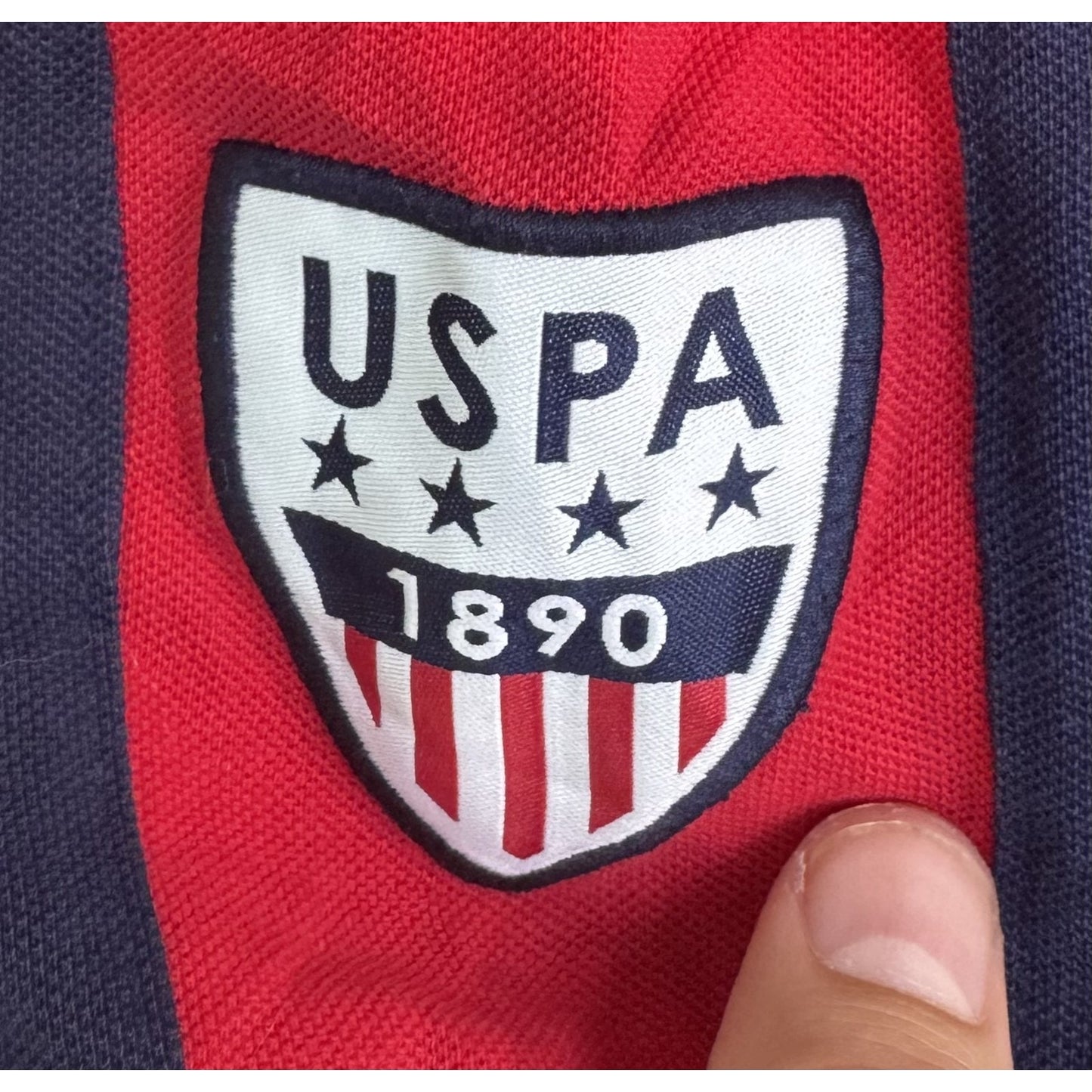 U.S. Polo Assn Blue Red White USA Polo Retro Crest XL