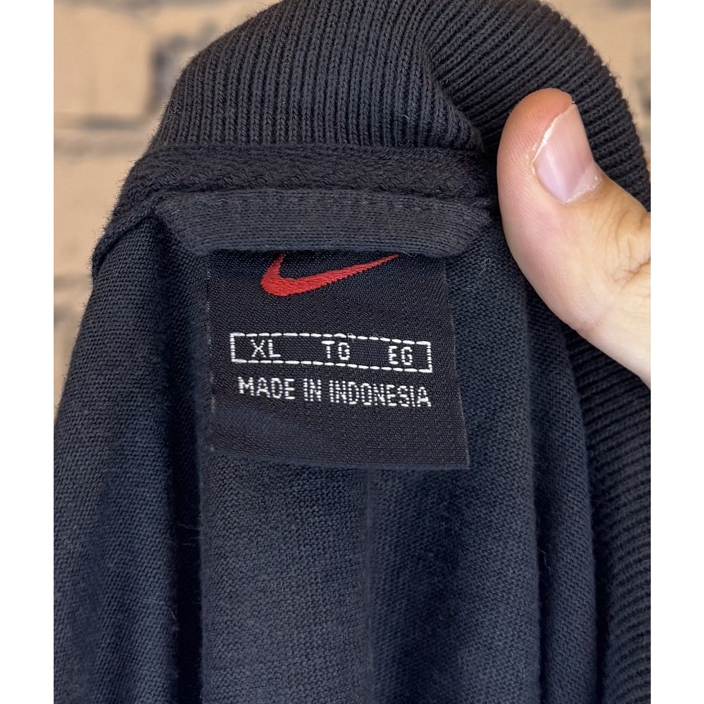 Nike Shirt Mens XL Black Swoosh Striped Polo
