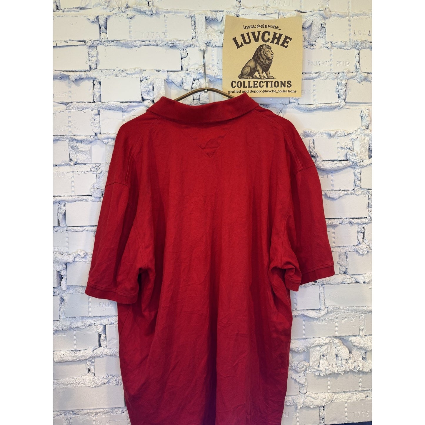 Tommy Hilfiger Shirt Mens XL Red Custom Fit Polo