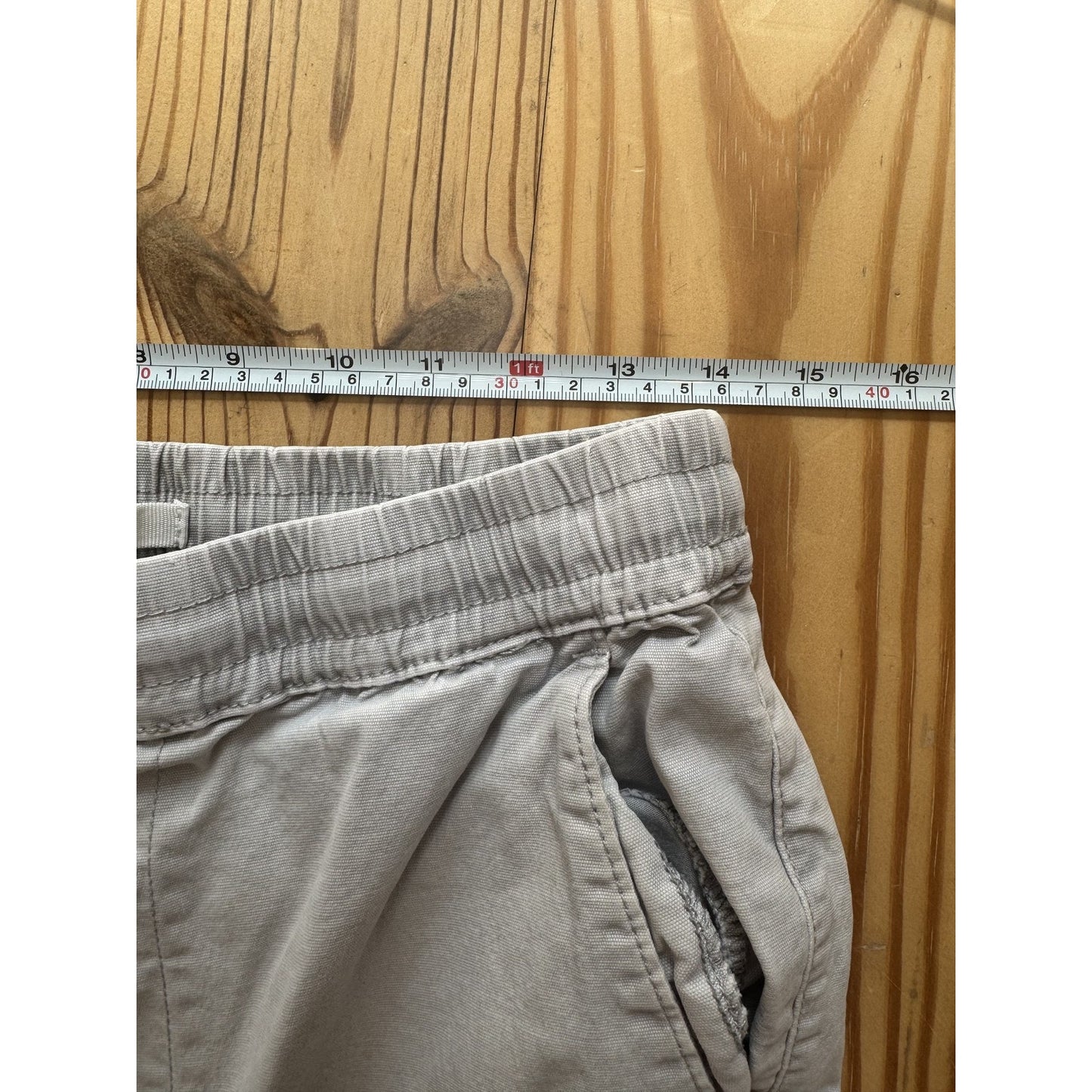 Pacsun Cargo Pants Gray Elastic Waist Drawstring Hem