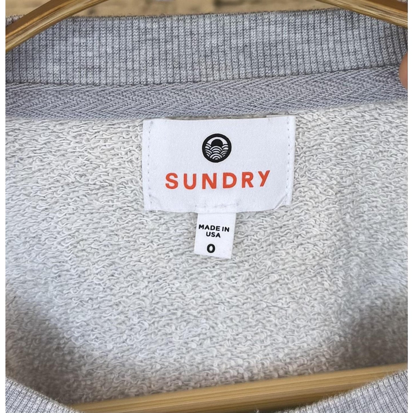 Sundry Womens XS Gray Locals Heart Sweatshirt