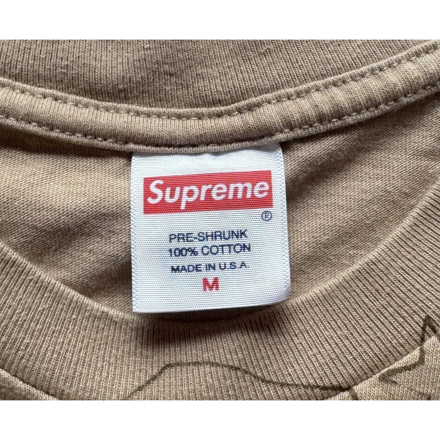 Supreme Tan Cartoon Chaos M Tee