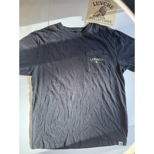 Carhartt Shirt Mens M Black Loose Fit Trademark Pocket Tee