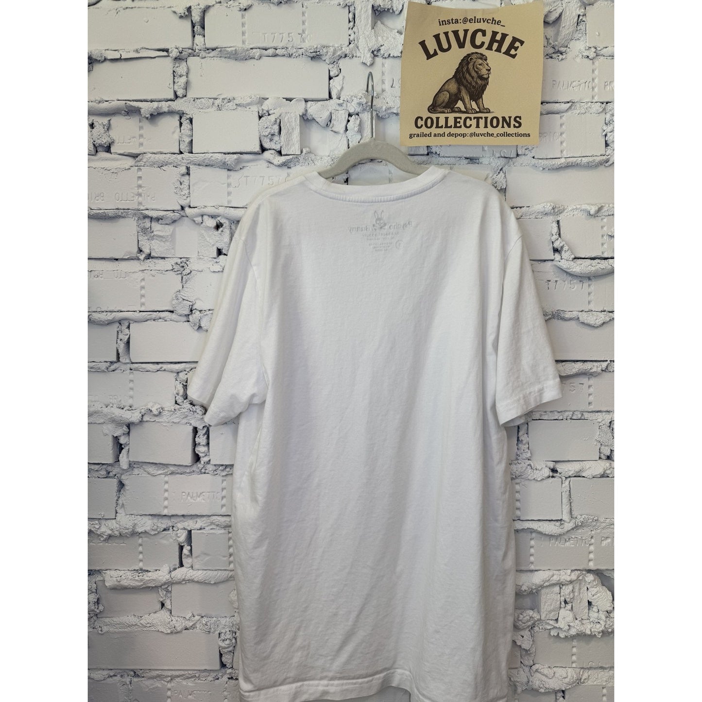 Psycho Bunny L White Cotton Skull Bunny Tee