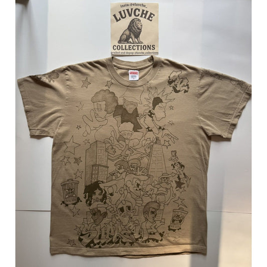 Supreme Tan Cartoon Chaos M Tee