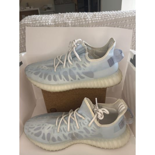 Adidas Yeezy Boost 350 V2 Mono Ice Shoes Mesh Size 12 Sneakers