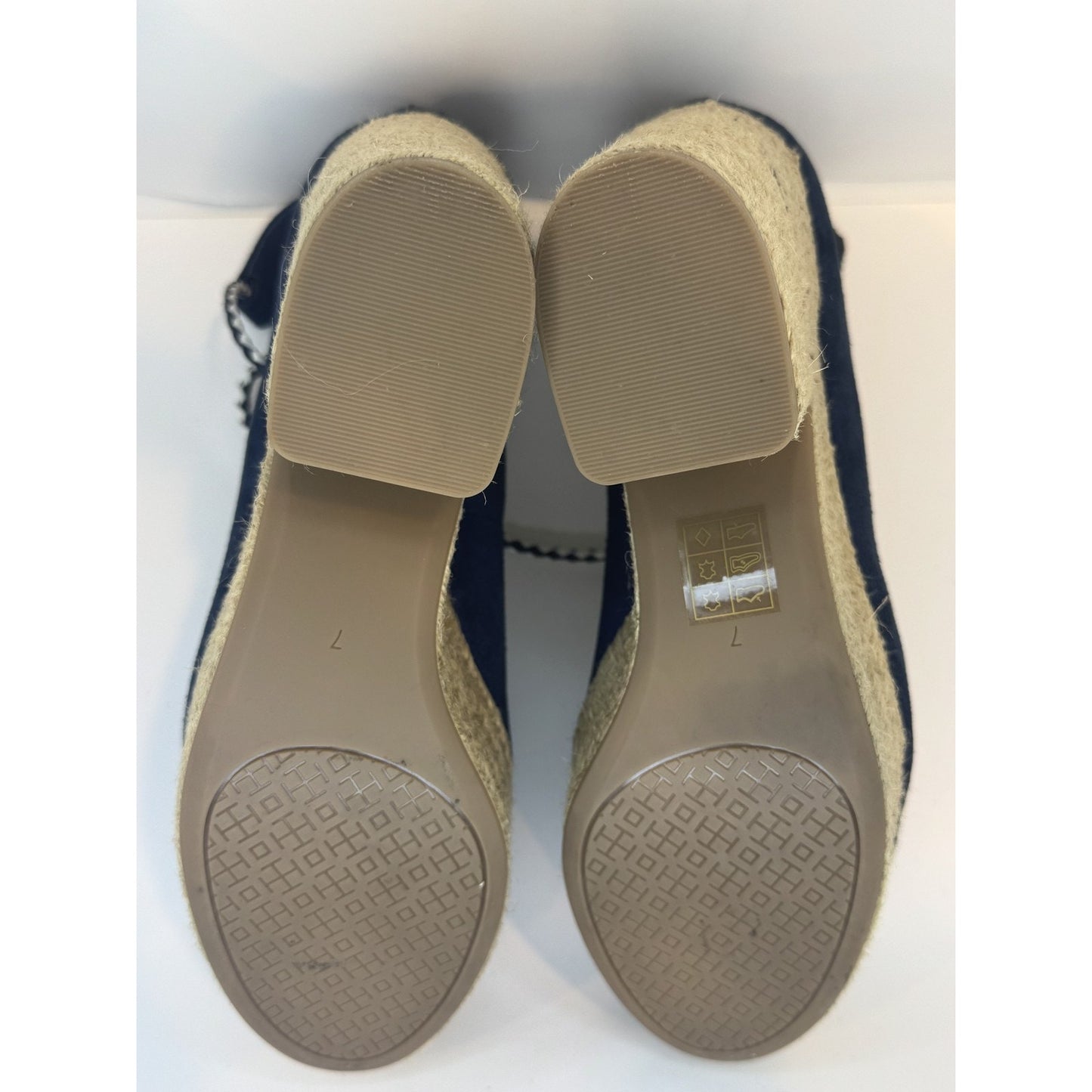 Tory Burch Womens Size 7 Suede Platform Wedge Lace Up Sandals